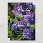 紫紫紫紫紫紫紫紫紫紫紫陽花ブライダルシャワー 招待状 (正面/裏面)