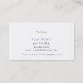 紫紫紫紫紫紫紫紫紫陽花ビジネスエレガントカード 名刺 (裏面)