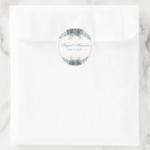 紫紫紫紫紫紫紫紫陽花ユーカリ丸シール ラウンドシール (バッグ)