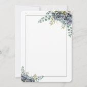 紫紫紫紫紫紫紫紫陽花ユーカリ結婚式招待状 招待状 (裏面)