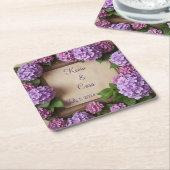 紫紫紫紫紫紫紫陽花 スクエアペーパーコースター (アングル)