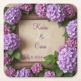 紫紫紫紫紫紫紫陽花 スクエアペーパーコースター