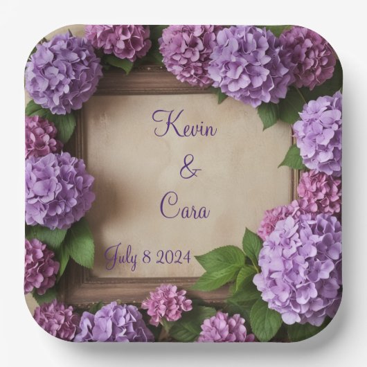 紫紫紫紫紫紫紫陽花 ペーパープレート (正面)
