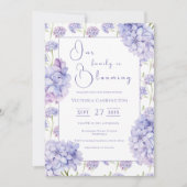 紫紫紫紫紫紫陽花わが家は咲くベビー 招待状 (正面)