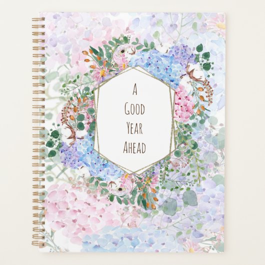 紫紫紫紫紫紫陽花アレンジメントパターン プランナー手帳 (正面)