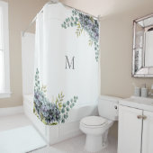 紫紫紫紫紫紫陽花ユーカリ シャワーカーテン (インサイチュ)