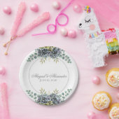 紫紫紫紫紫紫陽花ユーカリ ペーパープレート (パーティー)