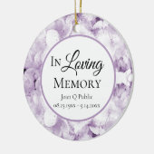 紫紫紫紫紫紫陽花水彩記念 セラミックオーナメント (左)