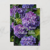 紫紫紫紫紫色紫紫紫紫紫陽花結婚病 招待状 (正面/裏面)