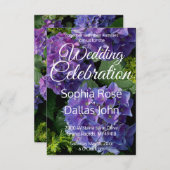 紫紫紫紫紫色紫紫紫紫紫陽花結婚病 招待状 (正面/裏面)