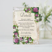 紫紫紫紫紫陽花とレース結婚詳細 エンクロージャーカード (スタンド正面)