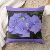 紫紫紫紫紫陽花と縁ど装飾用クッション クッション (ブランケット)