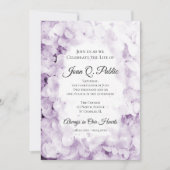 紫紫紫紫紫陽花の水の色のお祝いの生活 招待状 (正面)