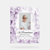 紫紫紫紫紫陽花の水彩お祝いの生活 アクリルサイン (正面)