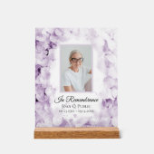 紫紫紫紫紫陽花の水彩お祝いの生活 アクリルサイン (正面)