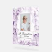 紫紫紫紫紫陽花の水彩お祝いの生活 アクリルサイン (傾斜)