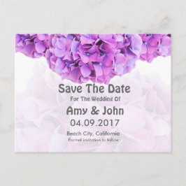 紫紫紫紫紫陽花の結婚式は日付あじさい4 案内ポストカード