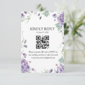 紫紫紫紫紫陽花ウォーターカラーフローラRSVP エンクロージャーカード (スタンド正面)