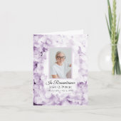 紫紫紫紫紫陽花ウォーターカラー葬儀悔やみや弔慰 サンキューカード (正面)