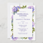 紫紫紫紫紫陽花エレガントのリハ結婚ーサルディナー 招待状 (正面)