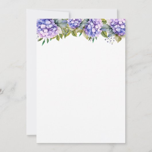 紫紫紫紫紫陽花エレガントのリハ結婚ーサルディナー 招待状 (裏面)