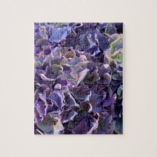 紫紫紫紫紫陽花オリジナル写真ユニーク ジグソーパズル (縦)