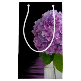 紫紫紫紫紫陽花オンブラック スモールペーパーバッグ