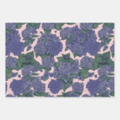 紫紫紫紫紫陽花ギフトラップ – 3セット ラッピングペーパーシート (正面3)