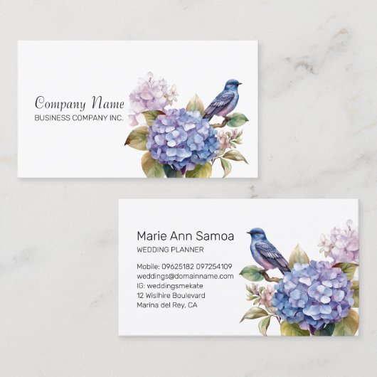 紫紫紫紫紫陽花スタンドアウトチャーム 名刺 (正面/裏面)