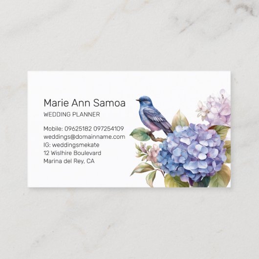 紫紫紫紫紫陽花スタンドアウトチャーム 名刺 (裏面)