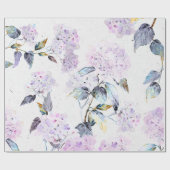 紫紫紫紫紫陽花ティッシュペーパーイン水彩画 ラッピングペーパー (フラット)