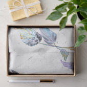 紫紫紫紫紫陽花ティッシュペーパーイン水彩画 薄葉紙 (ギフト)