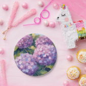 紫紫紫紫紫陽花フローラ水色絵を描の ペーパープレート (パーティー)