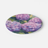 紫紫紫紫紫陽花フローラ水色絵を描の ペーパープレート (アングル)