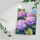 紫紫紫紫紫陽花フローラ水色絵を描の ポストカード