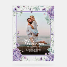 紫紫紫紫紫陽花フローラ結婚のウェルカムフォト