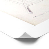 紫紫紫紫紫陽花ボタニカルスケッチポスタープリント ポスター (角)