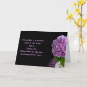 紫紫紫紫紫陽花ボトル友情 カード (黄色い花)