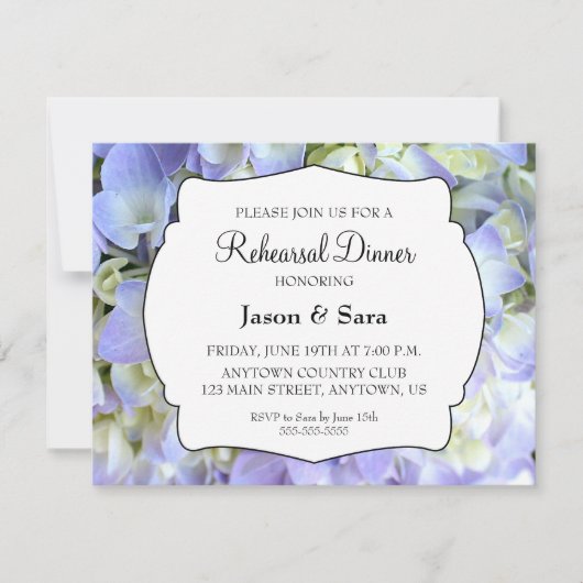 紫紫紫紫紫陽花リハーサルディナー 招待状 (正面)