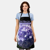 紫紫紫紫紫陽花最高の母今まで エプロン (着用した状態)