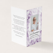 紫紫紫紫紫陽花水彩葬儀祈りの言葉 名刺 (外部)