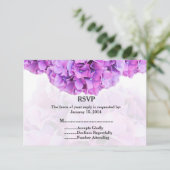 紫紫紫紫紫陽花結婚式RSVP紫陽花4 出欠カード (スタンド正面)