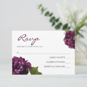 紫紫紫紫紫陽花 – RSVPレスポンスカード 出欠カード (スタンド正面)