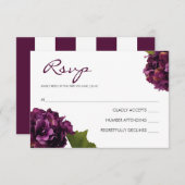 紫紫紫紫紫陽花 – RSVPレスポンスカード 出欠カード (正面/裏面)