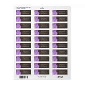 紫紫紫紫陽花エレガントウッドズ素朴結婚ズ ラベル (フルシート)