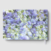 紫紫紫紫陽花パーソナライズされた結婚病 ゲストブック (裏面)