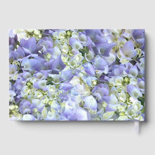 紫紫紫紫陽花パーソナライズされた結婚病 ゲストブック (裏面)