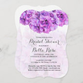 紫紫紫紫陽花ブライダルシャワー招待状紫陽花4 招待状 (正面/裏面)