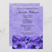 紫紫紫紫陽花ブライダルシャワー招待 招待状 (正面/裏面)