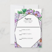 紫紫紫紫陽花結婚の 出欠カード (正面)